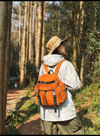Brown Lightweight Nylon Backpack - Water Resistant Travel Daypack for Women & Men V888-ELOSUNG22936