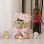 Pink Rose LED Crystal Flower Table Lamp - USB Rechargeable Touch Control Night Light V888-ELOSUNG22953