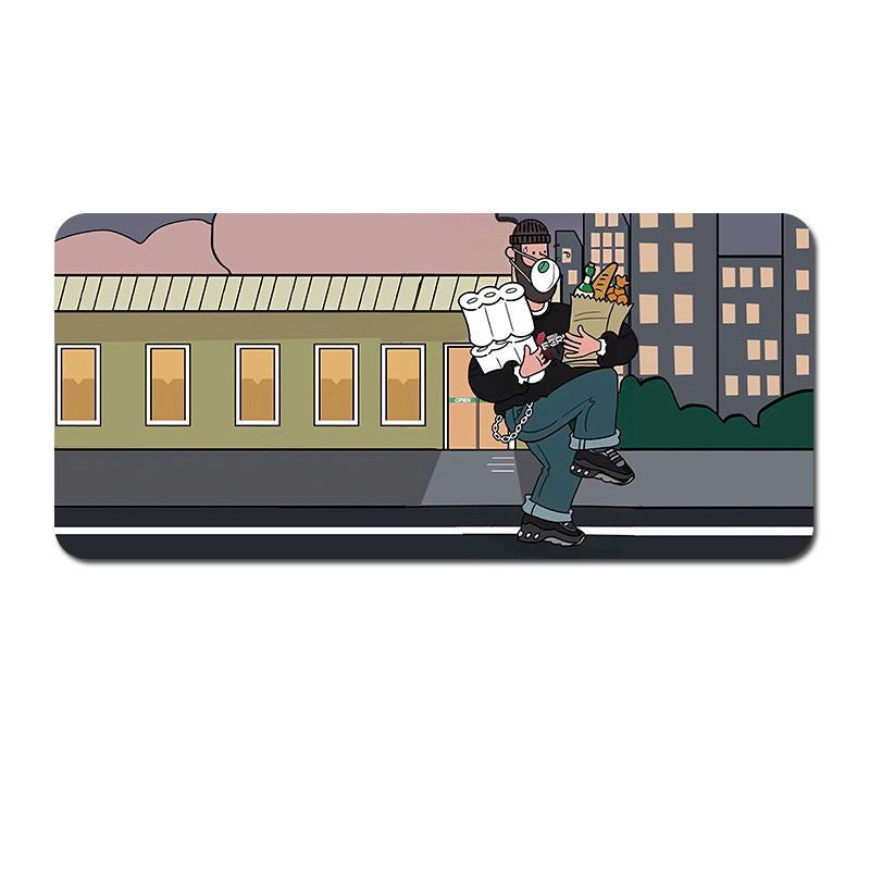 (80x30x0.4cm) Computer Desk Mat - Big Beard Uncle Series, Smooth Gaming Surface - Style 3 V888-ELOSUNG22954