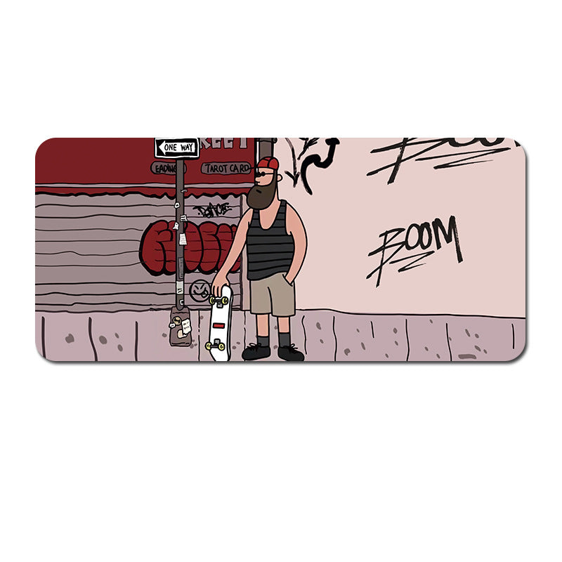 (90x40x0.4cm) Computer Desk Mat - Big Beard Uncle Series, Smooth Gaming Surface - Style 4 V888-ELOSUNG22957