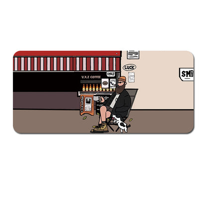 (80x30x0.4cm) Computer Desk Mat - Big Beard Uncle Series, Smooth Gaming Surface - Style 6 V888-ELOSUNG22960