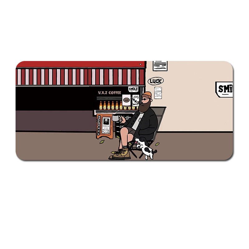 (90x40x0.4cm) Computer Desk Mat - Big Beard Uncle Series, Smooth Gaming Surface - Style 6 V888-ELOSUNG22961