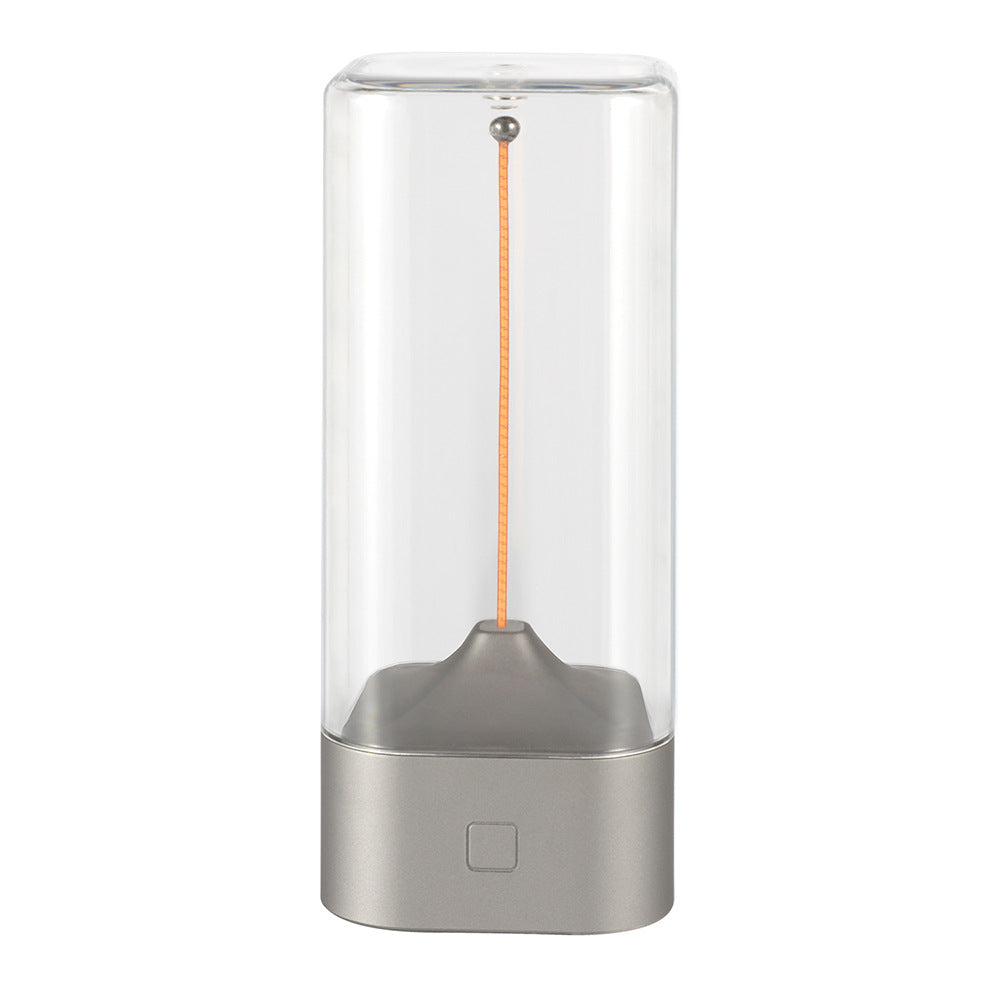 Silver Portable Magnetic Table Lamp with Bendable LED - USB-C Rechargeable V888-ELOSUNG22979