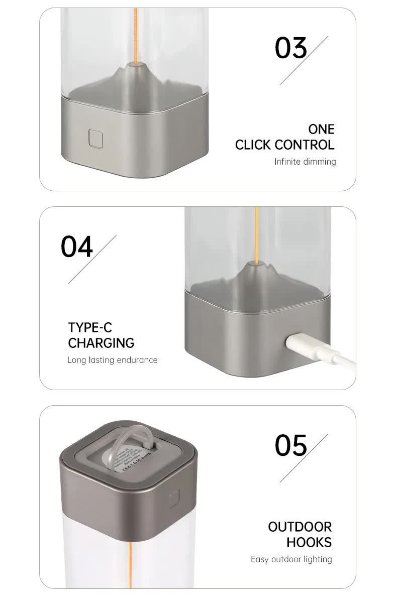 Silver Portable Magnetic Table Lamp with Bendable LED - USB-C Rechargeable V888-ELOSUNG22979
