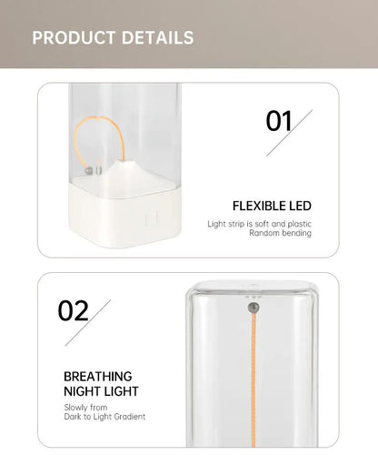 White Portable Magnetic Table Lamp with Bendable LED - USB-C Rechargeable V888-ELOSUNG22981