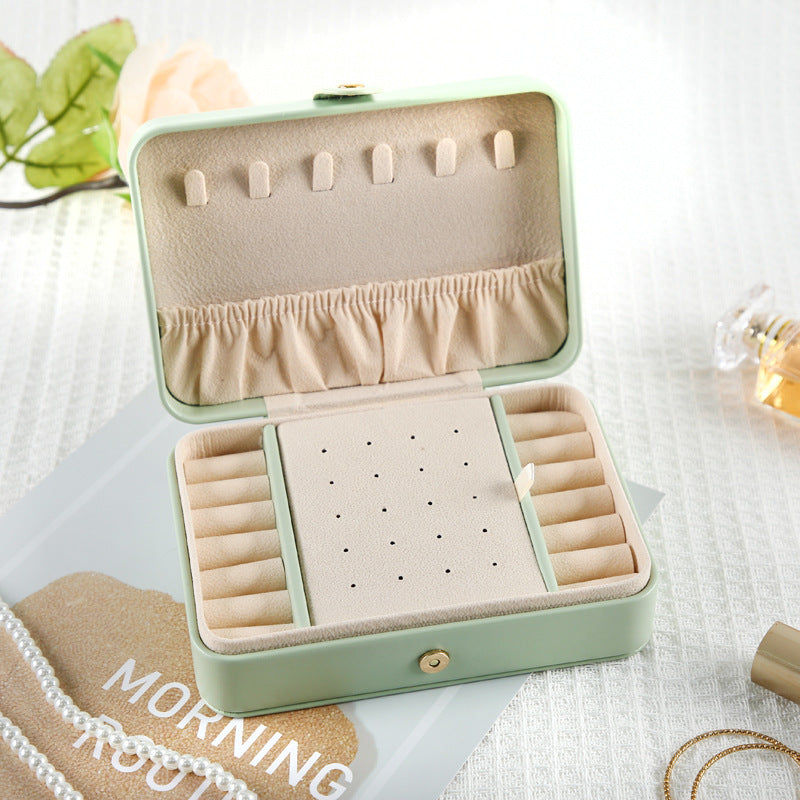Pink Elegant Quilted PU Leather Jewelry Box - Portable Organizer for Travel & Home V888-ELOSUNG23009