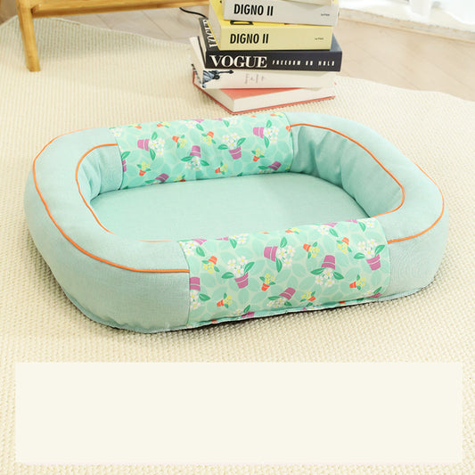 Size M Blue Cozy Pet Bed for Small Dogs and Cats - Durable & Chew-Resistant Nest for All Seasons V888-ELOSUNG23075