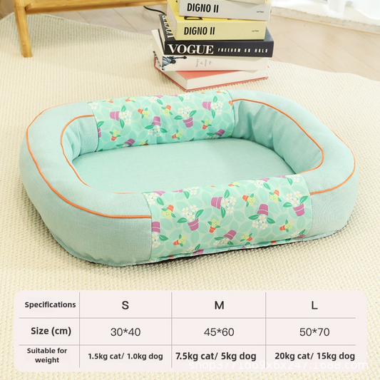 Size M Blue Cozy Pet Bed for Small Dogs and Cats - Durable & Chew-Resistant Nest for All Seasons V888-ELOSUNG23075