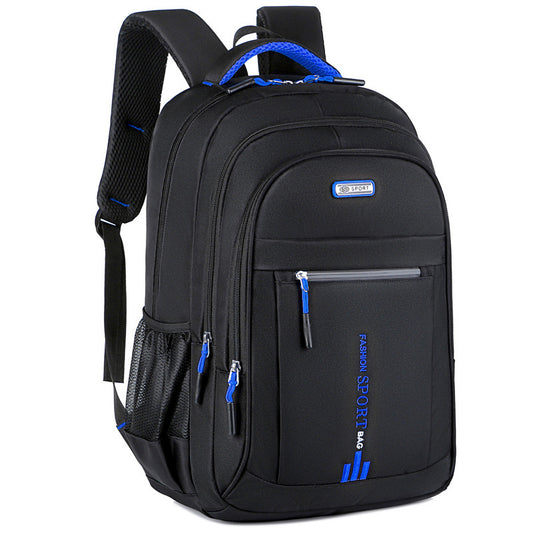 Black And Blue Large Capacity Business Backpack for Men and Women - Waterproof Laptop School Bag with V888-ELOSUNG23146