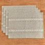 4 Pcs Beige Woven Placemats - Heat Resistant Kitchen Table Mats, Coffee Tea Cup Coasters, Linen Blend Dining V888-ELOSUNG23181