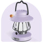 Purple Retro Snail Night Light - Portable Rechargeable Camping Lantern with Hook, 3-Color Dimming V888-ELOSUNG23227
