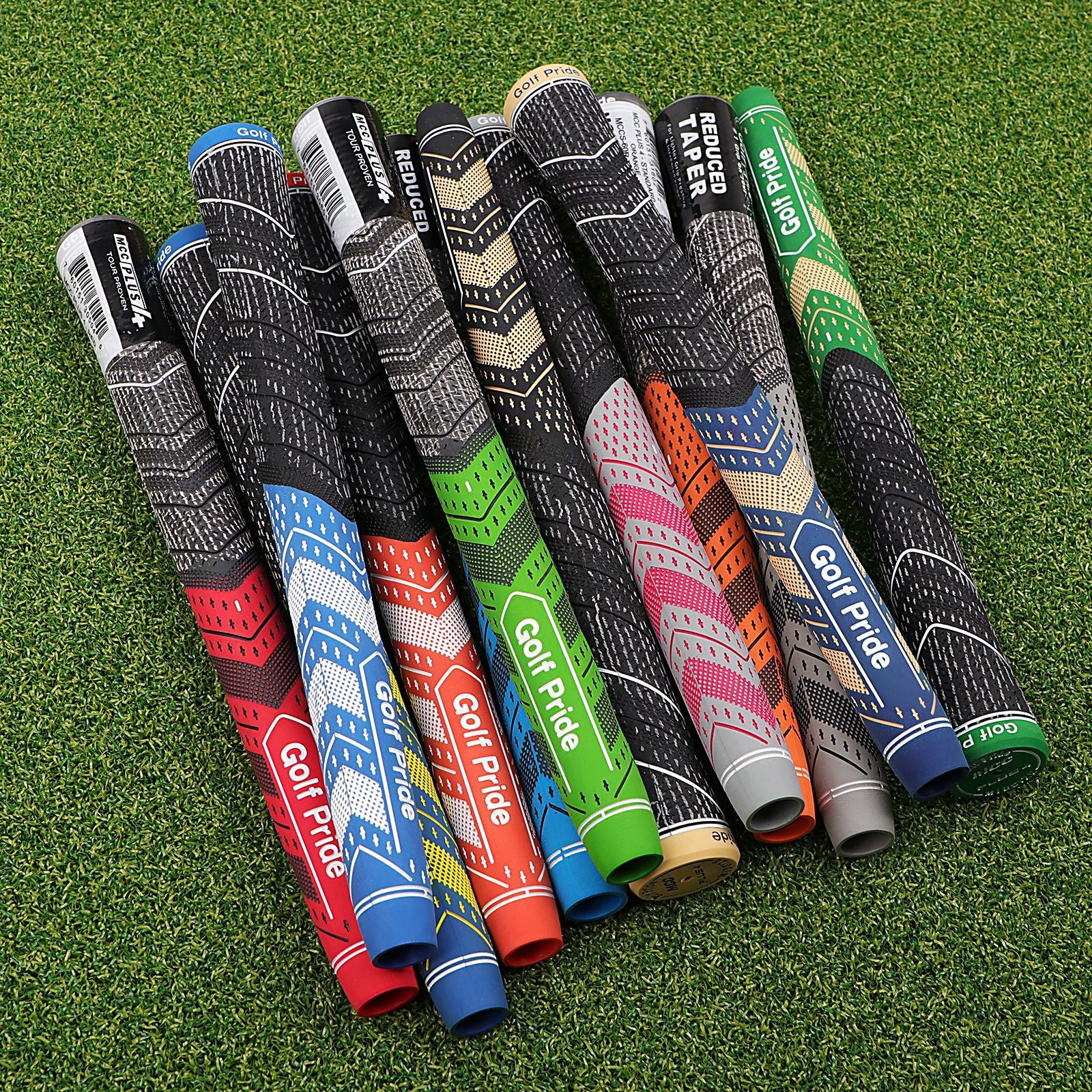 2 Pcs Blue MCC PLUS4 Midsize Golf Grip - Rubber and Cotton Thread Hybrid, 265 mm, 72g, Core 60 V888-ELOSUNG234419