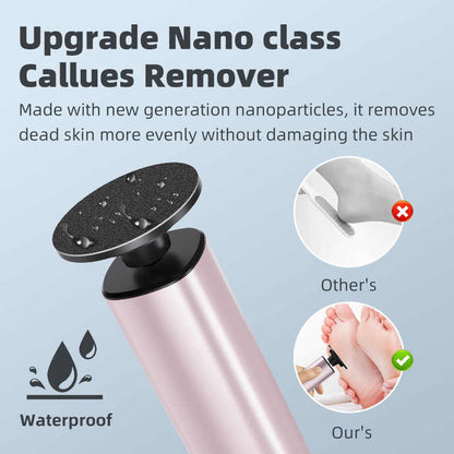 Purple Rechargeable Electric Foot File with 9 Speed Settings - Callus Remover for Smooth Feet V888-ELOSUNG23517