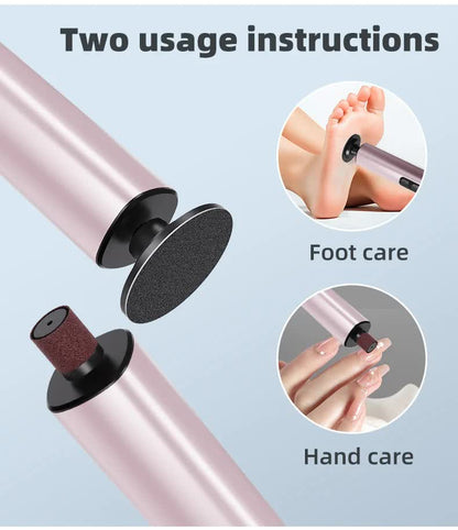 Purple Rechargeable Electric Foot File with 9 Speed Settings - Callus Remover for Smooth Feet V888-ELOSUNG23517