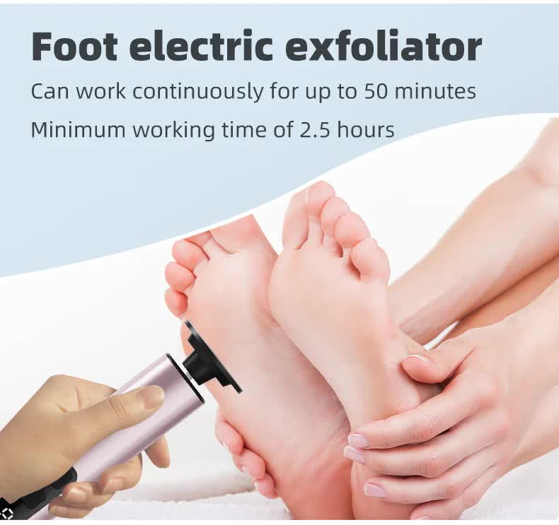 Purple Rechargeable Electric Foot File with 9 Speed Settings - Callus Remover for Smooth Feet V888-ELOSUNG23517