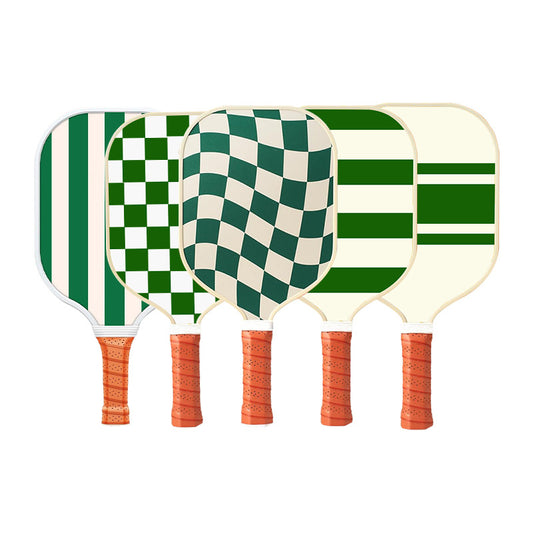Set 1 White And Green T700 Carbon Fiber Pickleball Paddle Set - 2 Paddles, 4 Balls, and Portable Carry Bag V888-ELOSUNG23604