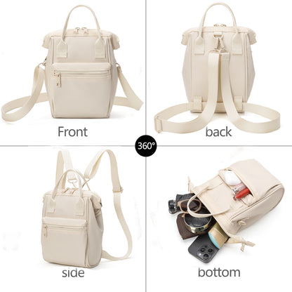 Green Mini Waterproof Oxford Backpack - Lightweight 263g Travel Crossbody Bag with Adjustable Straps V888-ELOSUNG23612