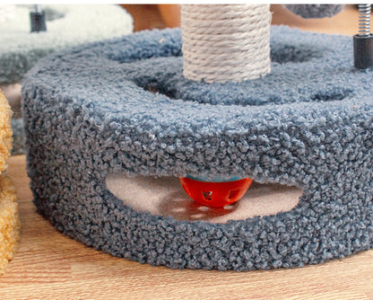 Yellow And Pink Sunflower Cat Scratching Post - 35cm Sisal Cat Tree with Plush Toys for Small Cats V888-ELOSUNG23626