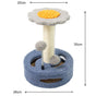 Blue And Grey Sunflower Cat Scratching Post - 35cm Sisal Cat Tree with Plush Toys for Small Cats V888-ELOSUNG23627