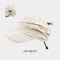 Beige Foldable Quick-Dry Summer Sports Visor Hat UPF 50+ Adjustable Outdoor Sun Cap V888-ELOSUNG23647