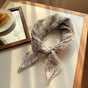 Style 5 Beige Versatile Patterned Square Scarf | 65x65cm Lightweight Polyester Neckerchief Headband | Vintage V888-ELOSUNG23669