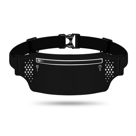 2 Pcs Black Lightweight Women's Running Waist Bag - Splash-Proof Fitness Belt with Stretchable Phone Storage V888-ELOSUNG23700