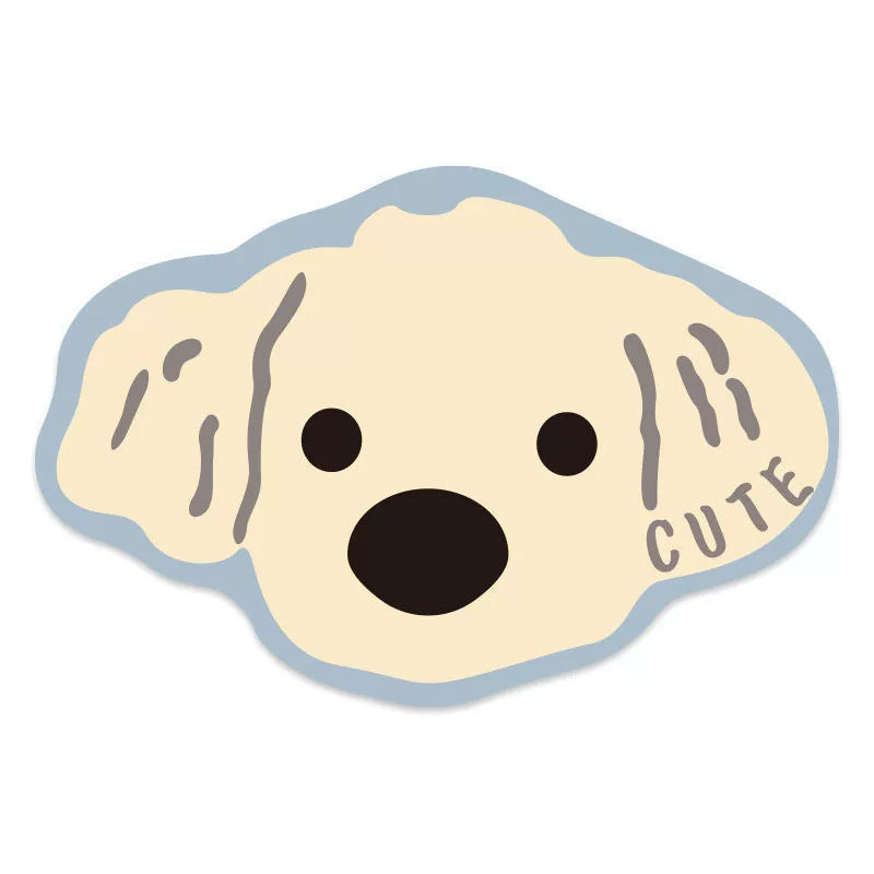 2 Pcs Style 5 Beige Puppy pattern Cartoon Pet Feeding Mat for Cats & Dogs - Absorbent Diatom Mud Splash-Proof V888-ELOSUNG23711
