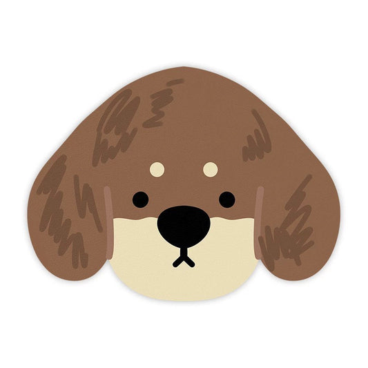 2 Pcs Style 11 Brown Puppy pattern Cartoon Pet Feeding Mat for Cats & Dogs - Absorbent Diatom Mud V888-ELOSUNG23717