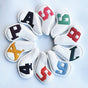 Colorful Words On White Background PU Leather Golf Iron Headcovers Set (10pcs) - Numbered Protective Club V888-ELOSUNG23737