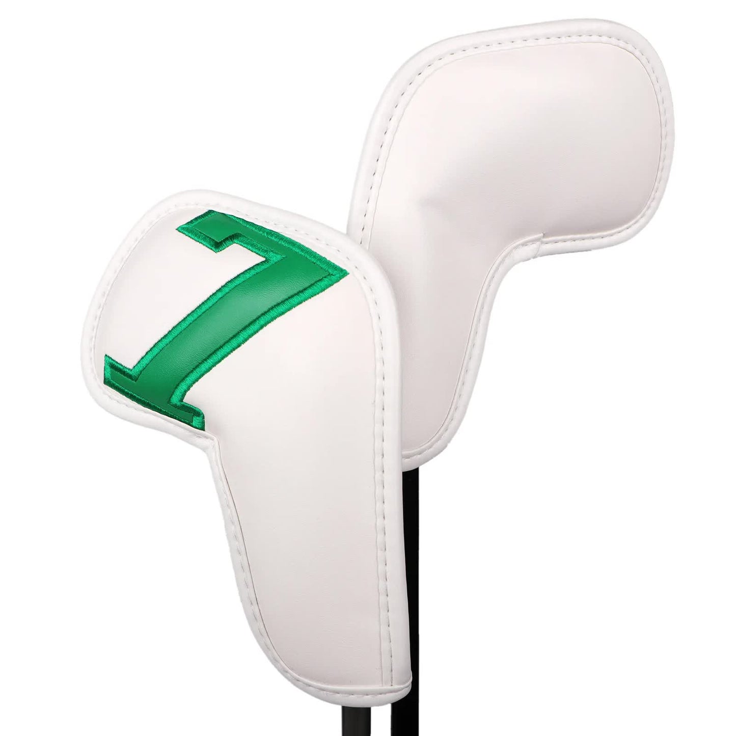 White Words On Black Background PU Leather Golf Iron Headcovers Set (10pcs) - Numbered Protective Club Covers V888-ELOSUNG23740