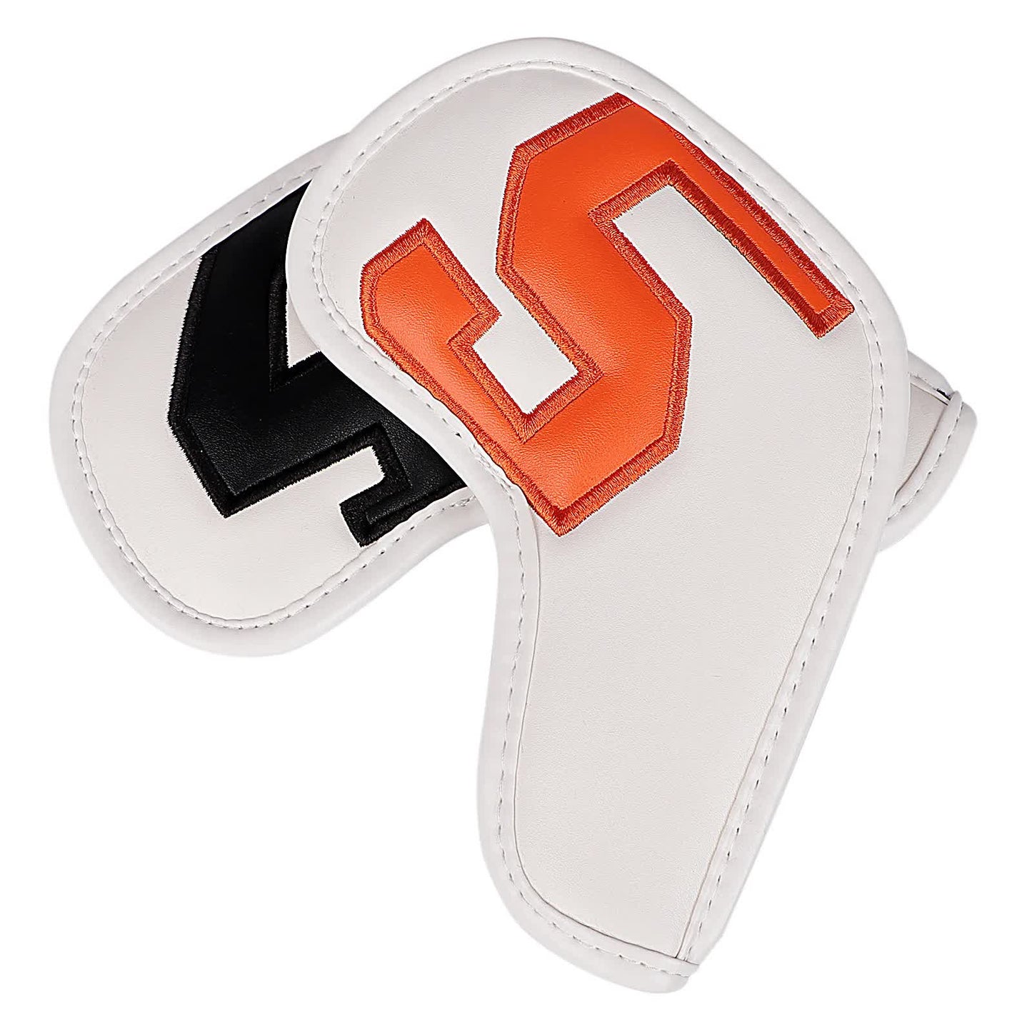 White Words On Black Background PU Leather Golf Iron Headcovers Set (10pcs) - Numbered Protective Club Covers V888-ELOSUNG23740