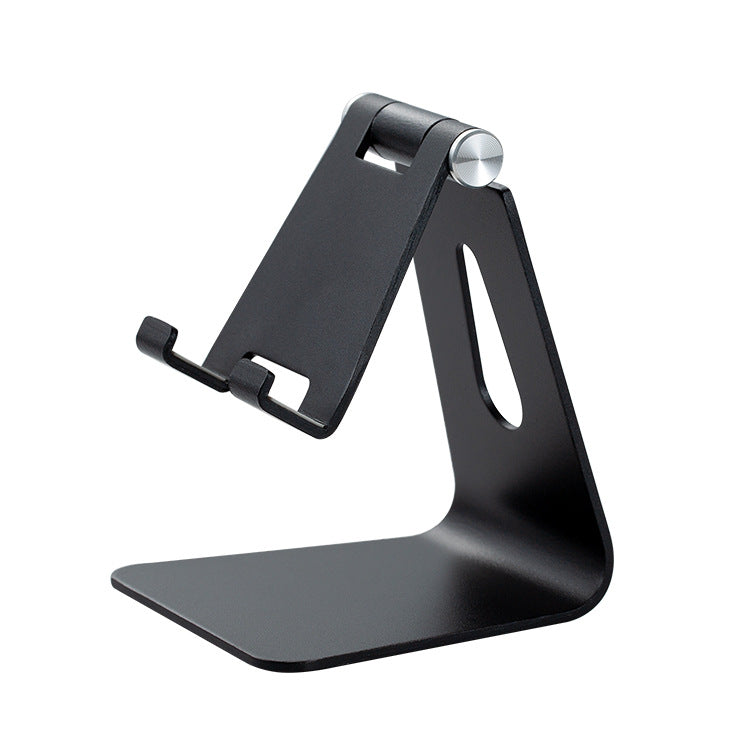 2 Pcs Black Foldable Aluminum Alloy Phone & Tablet Stand - Adjustable Portable Desktop Holder V888-ELOSUNG23746