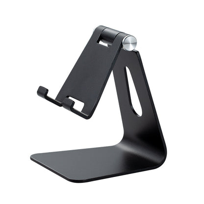 2 Pcs Black Foldable Aluminum Alloy Phone & Tablet Stand - Adjustable Portable Desktop Holder V888-ELOSUNG23746