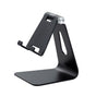 2 Pcs Black Foldable Aluminum Alloy Phone & Tablet Stand - Adjustable Portable Desktop Holder V888-ELOSUNG23746