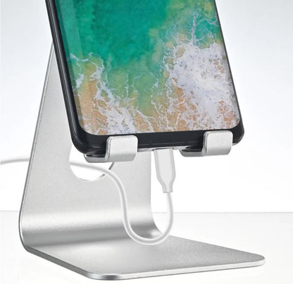 2 Pcs Gold Foldable Aluminum Alloy Phone & Tablet Stand - Adjustable Portable Desktop Holder V888-ELOSUNG23747