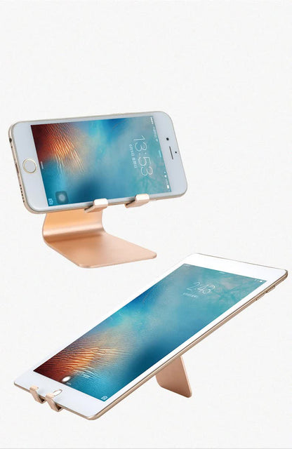 2 Pcs Pink Foldable Aluminum Alloy Phone & Tablet Stand - Adjustable Portable Desktop Holder V888-ELOSUNG23748