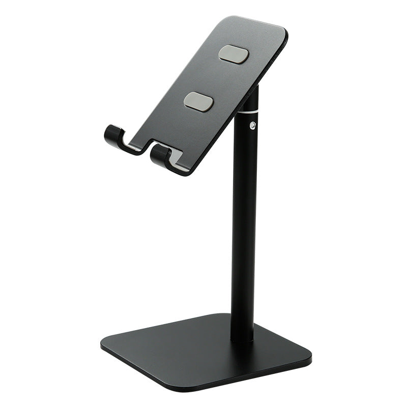 Black Adjustable Aluminum Alloy Phone and Tablet Stand - Telescopic Desktop Holder for Live Streaming and V888-ELOSUNG23754