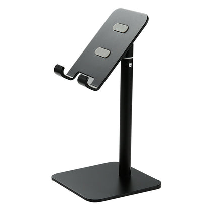 Black Adjustable Aluminum Alloy Phone and Tablet Stand - Telescopic Desktop Holder for Live Streaming and V888-ELOSUNG23754