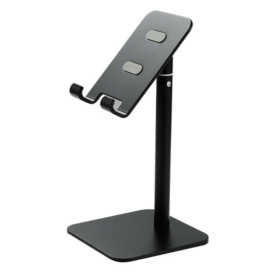 Black Adjustable Aluminum Alloy Phone and Tablet Stand - Telescopic Desktop Holder for Live Streaming and V888-ELOSUNG23754