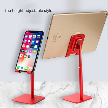 Black Adjustable Aluminum Alloy Phone and Tablet Stand - Telescopic Desktop Holder for Live Streaming and V888-ELOSUNG23754