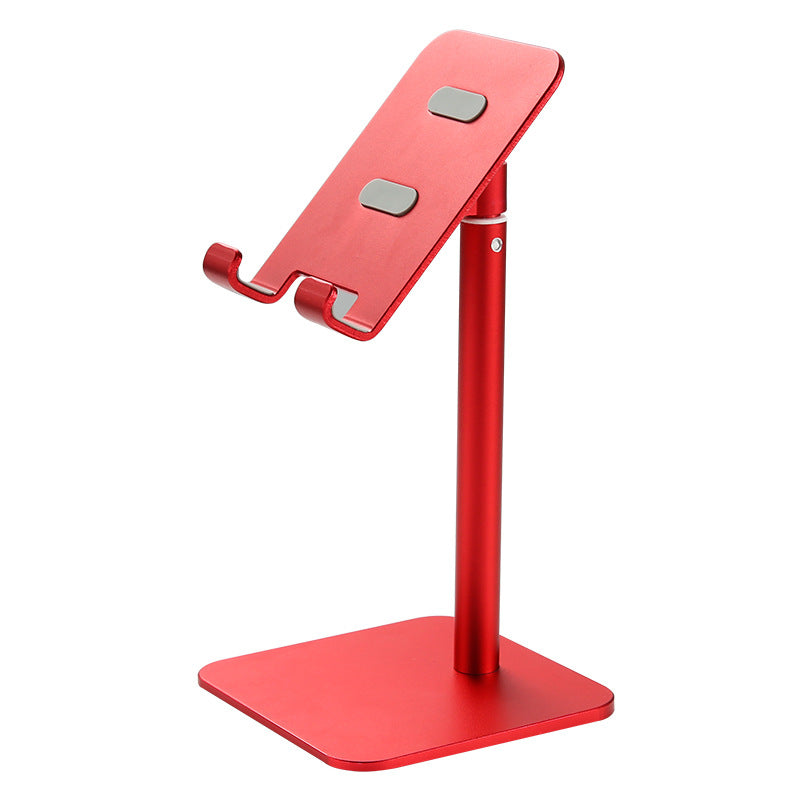 Red Adjustable Aluminum Alloy Phone and Tablet Stand - Telescopic Desktop Holder for Live Streaming and V888-ELOSUNG23755