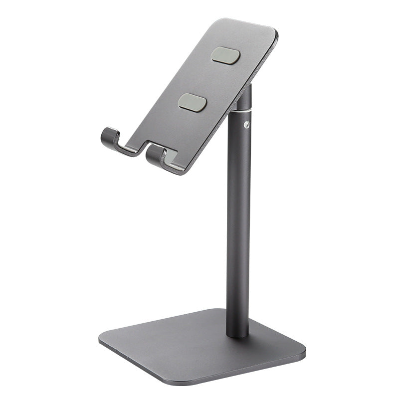 Grey Adjustable Aluminum Alloy Phone and Tablet Stand - Telescopic Desktop Holder for Live Streaming and V888-ELOSUNG23758