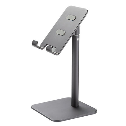 Grey Adjustable Aluminum Alloy Phone and Tablet Stand - Telescopic Desktop Holder for Live Streaming and V888-ELOSUNG23758