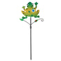 Green Frog Pattern Charming Metal Garden Stakes | Welcome Yard & Lawn Decor V888-ELOSUNG23791