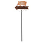 Pink Pig Pattern Charming Metal Garden Stakes | Welcome Yard & Lawn Decor V888-ELOSUNG23794