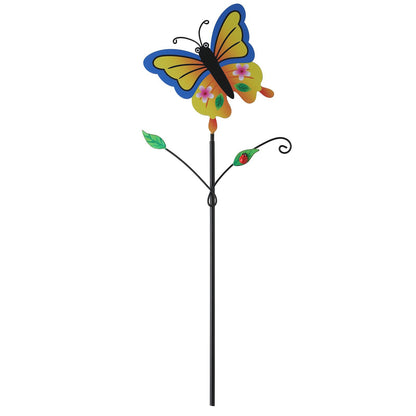 Colorful Butterfly Pattern Charming Metal Garden Stakes | Welcome Yard & Lawn Decor V888-ELOSUNG23796