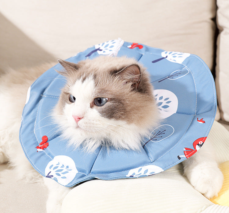 2 Pcs Size S Blue Comfortable Pet Recovery Collar | Waterproof Anti-Lick Collar for Cats & Dogs V888-ELOSUNG23810