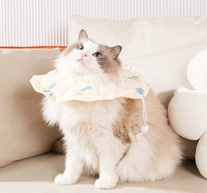 2 Pcs Size S Beige Comfortable Pet Recovery Collar | Waterproof Anti-Lick Collar for Cats & Dogs V888-ELOSUNG23811