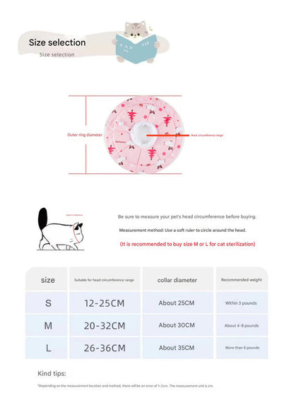 2 Pcs Size M Beige Comfortable Pet Recovery Collar | Waterproof Anti-Lick Collar for Cats & Dogs V888-ELOSUNG23812