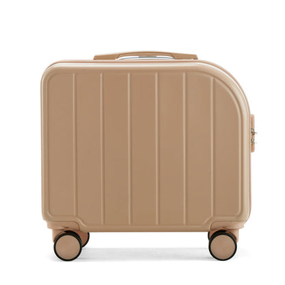 Khaki Compact 18-Inch Carry-On Suitcase | Lightweight ABS Hardside Spinner Luggage V888-ELOSUNG23814